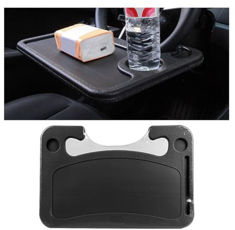 CGEAMDY Auto Multifunktionstisch Lenkrad Tisch Laptop Schreibtisch für Lenkrad, Auto Lenkrad Schreibtisch Tisch Für Auto Multifunktionaler Computer Tisch Meisten Fahrzeuge Lenkräder(Schwarz)