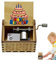 Gravierte Holz Spieluhren, Gravierte Vintage Holz Spieluhr, Handkurbel Happy Birthday Spieluhren Klassische Spieluhr für Geburtstag