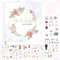 Mocrop Gästebuch Hochzeit Blanko Seite mit Wedding Sticker, 120 Seiten Hochzeit Gästebuch, Edle Gold Prägung, Hochzeitsgeschenk, Hochzeitsalbum für Erinnerungen 21x21cm