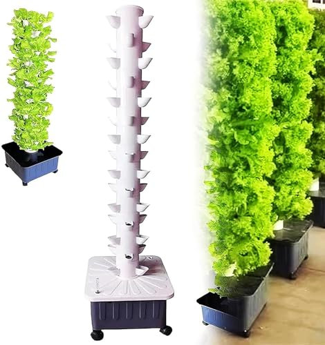 GLFNB GFF Tour hydroponique, système de Culture hydroponique pour Herbes d'intérieur, Fruits et légumes, système de Culture hydroponique (45 Trous)