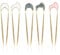 French Hair Pin, 5PCS Metal U Shaped Hair Pins French Twist Clip Vintage Hair Fork Hair Pin for Women Girls Hairstyle Accessories