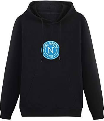 Clamguard S.S.C. Napoli Logo Mens Sweatshirts Cotton Unisex Black Pullover Hoodies XXL