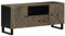 vidaXL Meuble TV Noir 105x33x46 cm Bois Massif de manguier, Banc TV, Meuble télé, Meuble multimédia, Buffet TV, Meuble HiFi, Centre de Divertissement