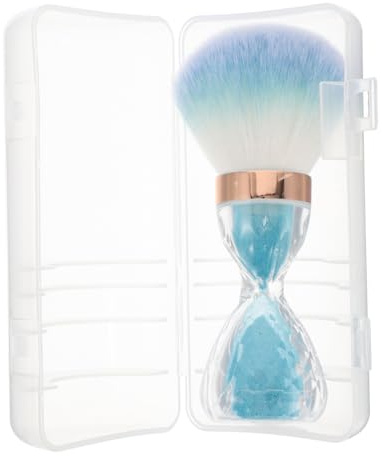 IWOWHERO Large Blue Nail Dust Brush Cleaner Soft Bristle Makeup Brush for Nail Polish Removal Dip Powder Cleaning and Manicure Versatile Tool for Nail Art and Beauty