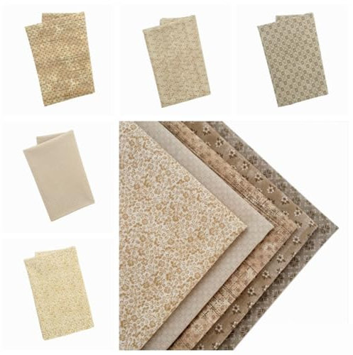 Wisafory Lot de 5 paquets de tissus en coton pour patchwork Tissu de matelassage carrés à coudre pour l'artisanat DIY, imprimé avec différents motifs Style chinois 50 x 45 cm