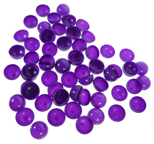 POPETPOP 50 Pezzi pallina della lotteria party natale feste pubblicità palla game iridescente colorato palline colorate della lotteria oggetti di scena del gioco da bar pvc Viola,porpora