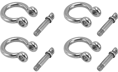 4Pcs 304 Stainl Steel Shackle S Pin D Bow S Anchor Load Clamp ReplacementM8 Stainl Steel Shackles Pin ShackleBow ShackleD ShacklesAnchor ShackleBow S Load Clamp S Mechanism a (M5)