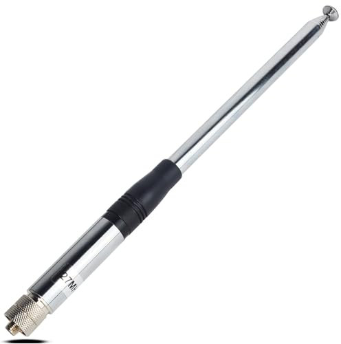 HYS Antenne Radio CB 27 MHz, Compatible avec Radio Portable Quansheng UV-K5 UV-K5(8) UV-K6 TK-11(5) TK-11(8), connecteur SMA Femelle, télescopique (130 cm)