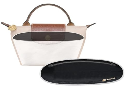 Soying Organizer für Longchamp Le Pliage Bag, Taschenorganizer für Long Champ Tasche Damen(Größe: Mini, Farbe: Weiß)