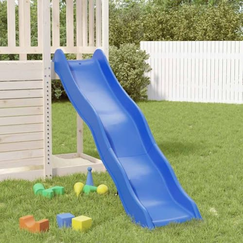 Generico Scivolo per Bambini Blu 174x38 cm in Polipropilene