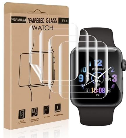 Schutzfolie für Panzerglas für Apple Watch 4/5/6/se/se2/se3 (44mm), | 4 Stück Sensitive Touch Schutzglas, Anti Kratzer, Keine Blasen, Ultra-Klar Apple Watch 44mm Displayschutzfolie