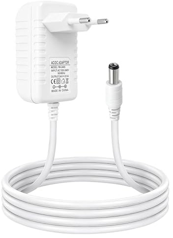 Snugloo 24V 0,5A Steckernetzteil mit 5,5 x 2,1 mm DC‑Stecker | 12W Ersatz Netzteil Adapter, Geeignet für Aroma Diffuser und andere 24V‑Geräte, 1.5m Kabel