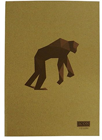 A4 Inspira Blank Notebook - Animalia Design, 80 Pages, 110gsm White Paper