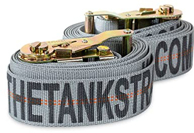 Tank-Spanngurte für Motorräder, 2er-Pack, 454 kg Gurtband, Bruchfestigkeit, 5,1 cm x 25,4 cm, sehr strapazierfähig, Endlos-Spanngurte mit Ratschengurt, Ratsche für Spanngurt