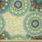 ABAKUHAUS Mandala Stoff als Meterware, marokkanische Motive, Microfaser Multi Zweck Dekostoff für Kunsthandwerke, 3M (230x300cm), Beige Grün Teal