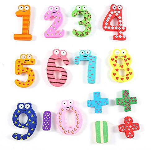 15 Paquetes/Lote Lindo imán de Nevera de Madera para niños matemáticas números aritméticos Letras Aprendizaje Juguetes educativos para niños niñas