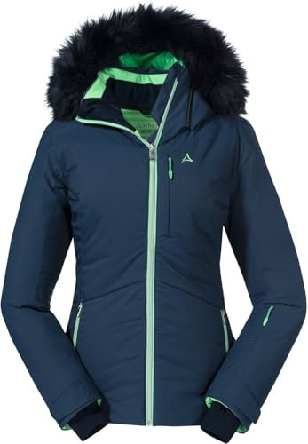Schöffel Damen Ski Jacket Valisera L, wind- und wasserdichte Skijacke, warme und atmungsaktive Outdoorjacke mit PrimaLoft Eco Wattierung