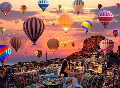 Running man Jigsaw Puzzles for Adults 1000, Hot Air Balloon Jigsaw Puzzle, Decompressing Intellectual Educational Toy Good Gift for Adults Kids, Home Decor…
