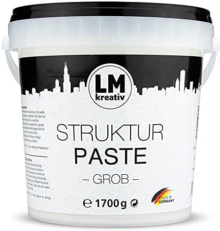 LM Strukturpaste grob 1,7 kg | Texture Paste | Strukturpaste für Acrylmalerei | Strukturpaste Leinwand | Spachtelmasse Acrylmalerei | Impasto | Flächenspachtelmasse