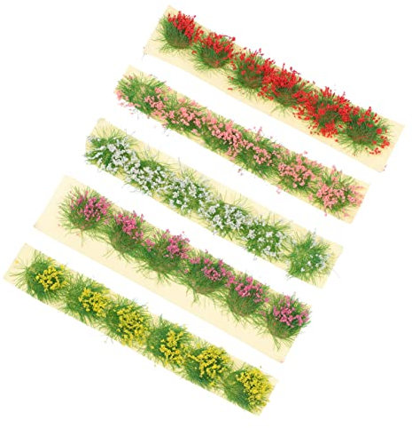 YARNOW Leimringe Für Obstbäume Modelleisenbahn H0 Blumencluster Vegetation Gras Tufts: Miniaturharz Tiefland 5 STüCKE FüR GROSSERAUSSCHAFT REIBUNG KUNSTIFISCHE Gras- Modellierung Baum