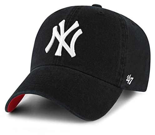 47 Brand MLB New York Yankees Ballpark Cap B-BLPRK17GWS-BKD, Mens Cap with a Visor, Black, One Size EU
