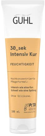 Guhl 30_sek Intensiv Kur - Feuchtigkeit - 100ml - Hochkonzentrierte Pflegeformel - Intensiv wie eine Kur - Schnell wie eine Spülung - Ohne Silikone