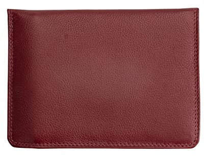 Josephine Osthoff Ausweisetui Reisepasshülle Hochformat Ausweishülle Leder Damen Gross Ausweistasche Herren Passport Cover RFID-Schutz Brieftasche ohne Münzfach (941), Farbe:Bordeaux