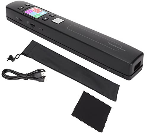 Zunate Escáner Portátil WiFi, Escáner de Texto de Imagen de 1050 dpi con Batería Recargable, Compatible con Almacenamiento de Tarjeta TF para Escanear Documentos, Fotos, Revistas(Negro)