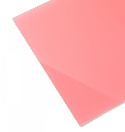 PLEXIGLAS® Satinice SC farbig, einseitig satiniert, vielfältig nutzbare Acrylglasplatte für Lichtobjekte und Beleuchtungszwecke, 3,0 x 250 x 500 mm, rosarot, transluzent (3H04SC)