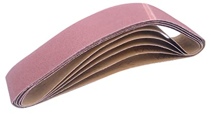 Lot de 25 bandes abrasives en oxyde d'aluminium - 50 mm x 686 mm - Bandes abrasives pour ponceuse à bande