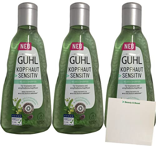 Guhl Shampoo Lindenblüten und Wasserminze 3er Pack (3x250ml Flasche) + usy Block
