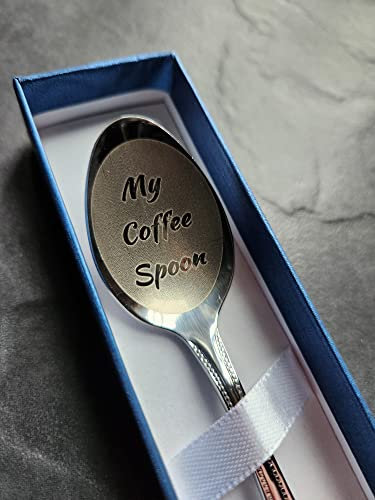 Personalised Coffee/Tea Spoon - Custom Wording - Gift for Coffee Lovers - Romantic Memorable Gift - Anniversary - Engagement - Personalized Suprise - Thank You (Text Only (no Image))