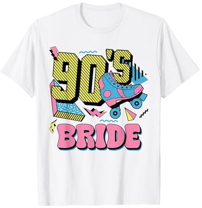 90er Jahre Bride Retro Junggesellinnenabschied Braut Party Braut Passend T-Shirt