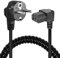 GELRHONR Câble d'alimentation CEE 7/7 vers C13,Cable Alimentation ecran pc,3 Pin AC Cordon électrique Secteur Câble Spiralé pour moniteurs, PC, imprimante, Scanner (Down Angle C13)