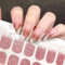 22PCS Gel Nagellack Aufkleber - Full Wraps Nagelaufkleber UV/LED-Lampe Erforderlich Cured Gel Nail Strips (Glänzende Rosenrot)