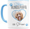 Hundepapa Tasse personalisiert Hunde Fototasse mit eigenem Bild & Namen Geschenk für Hundebesitzer Hundeliebhaber Kaffeetasse aus Keramik 330 ml