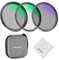 NEEWER 72mm UV/CPL/ND Objektiv Filter Set mit Hartschalenetui, vergütetes optisches Glas Zubehör& Aluminiumrahmen Ultraviolett Filter + Zirkular Polarisationsfilter(CPL) + Neutraldichte(ND4) Filter