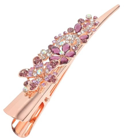 Ipetboom Fermaglio Per Decorativo Metallo Con Strass Clip Per Floreale Elegante Per Donne e Ragazze Accessori Per Matrimoni e Feste