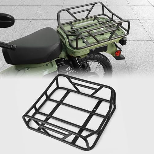WOOGA Korb hinten Gepäckträger Korb Heckrahmen und Korb Halter für Essenslieferboxen zum Mitnehmen passend für Ho&n&da Hunter Cub CT125 /Trail 125 CT125 Zubehör 2020 2021 2022 2023 2024