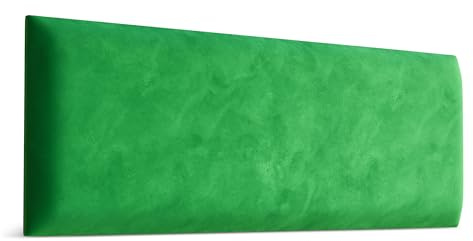 Muralo Wandkissen Gepolstert, Magic Velvet, Wandpolster - 90x30 cm, Grün | Wandpaneel, ideal als Bettkopfteil oder Lendenkissen - für Schlafzimmer und Wohnzimmer, einfache Anbringung mit Montagekleber
