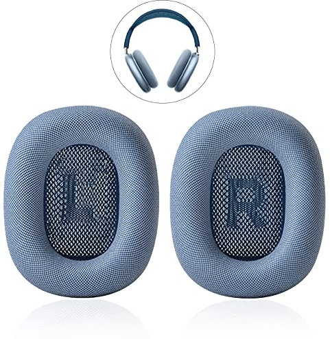 XINRUISEN Professionelle Ohrpolster für Airpods Max - Magnet Kopfhörer Ersatz Mit Durable Mesh Textile/Memory Foam, Bequeme und Einfache Installation - Blau