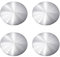 4 Stück 65 mm 6,5 cm silberfarbenes gebürstetes Aluminium, Metall, blanko, Radnabenkappe, runde Aufkleber, Auto-Felgen, Zubehör, Räder, Nabenkappen-Aufkleber für Auto, LKW, SUV