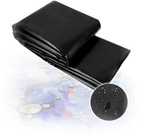 HDPE Bâche pour Bassin De Jardin 3x6.0m 5x9.0m 6x9.0m 7x15.0m 9x9.0m 10x12.0m Doublure Étanche Revêtement De Bassin pour Extérieur Bassin De Poissons(1.0x4.0m)