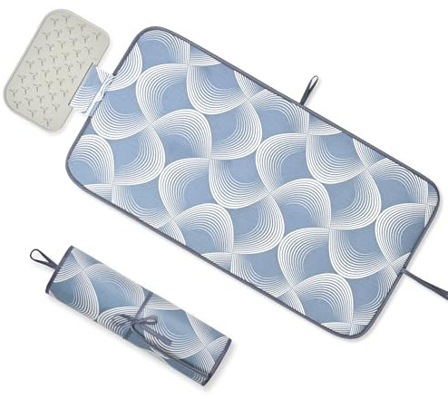 KINGRACK Bügelmatte für Dampfbügeleisen 79x42cm, Bügeldecke für Tisch mit Hitze, Extrem rutschfeste Bügelmatte zum Reisen, bugeltischauflage bugelunterlage, Blau