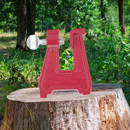 Morsetto Universale per a Catena, Morsa per Moncone, Affilatrice per Motosega, Morsetto per Barra Guida, Rosso Portatile, 4,9 X 3,1 Pollici