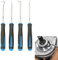 Mini Pick und Haken Set, Automobil Pick Werkzeug Set, Micro Haken und Nadel Satz, Haken und Dietrich Set, zum Entfernen von Schläuchen, Ölringen und Dichtungen, 4 Stück