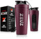 ZEUZ Edelstahl Protein Shaker Becher - Sport, Fitness, CrossFit & Training Bottle - Eiweiß-, Smoothie- & Proteinshaker - BPA-Frei - 700 ml (Bordeaux Rot)