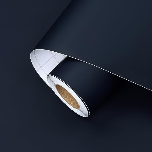 HotDecor Selbstklebende Tapete Blau Klebefolie Möbel Abwaschbare Küchenfolie Dunkelblau Wand Tapeten Dekofolie Selbstklebend Tapete Schlafzimmer Flur Klebefolie Blau Für Tisch Schrank 60cm X 300cm