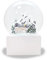 Schneekugel Weihnachten | Berglandschaft mit Brücke | Sockel weiß eck | Höhe: 12cm Breite 10 cm | 20300 (Berg Brücke weiß eck)