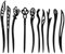 JIYIN 10 Stück Holz Haarstäbchen, Haar Essstäbchen Vintage Haarnadel für Dutts Retro Haarstab Schwarz Holz Haarspangen Chinesischer Stil Haarstäbchen für Damen Frauen Mädchen(Stil 1)